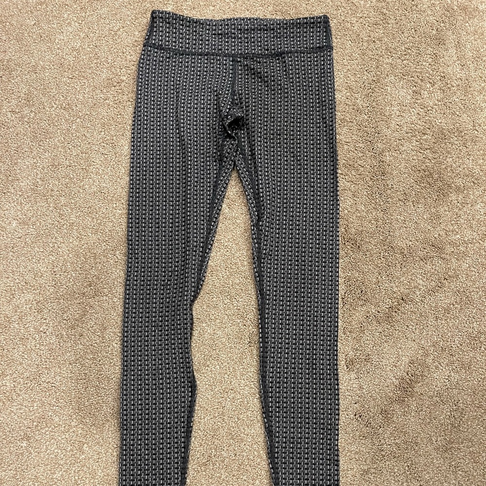 Ivivva by Lululemon Girls Gray Patterned Full Length Leggings Size 12